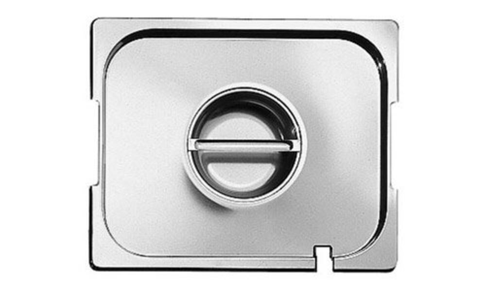 VÍKO GN 1/2 NEREZ S VÝŘEZY PRO DRŽADLA A NABĚRAČKU